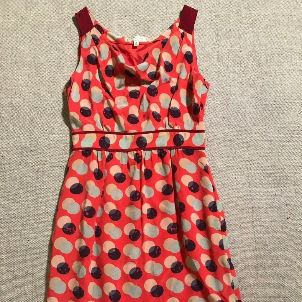 Moulinette Soeurs Drape Neck Sleeveless Silk Dress